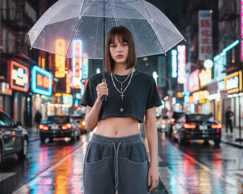 Snow Washed Crop Top