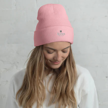 Cuffed Beanie Roses