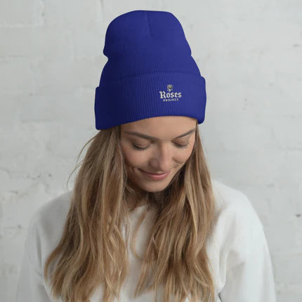 Cuffed Beanie Roses