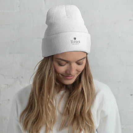 Cuffed Beanie Roses