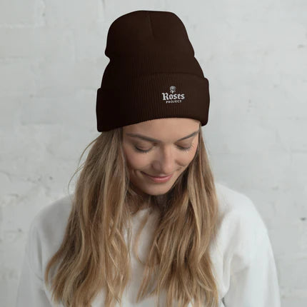 Cuffed Beanie Roses