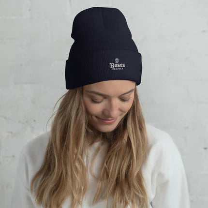 Cuffed Beanie Roses