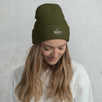 Cuffed Beanie Roses